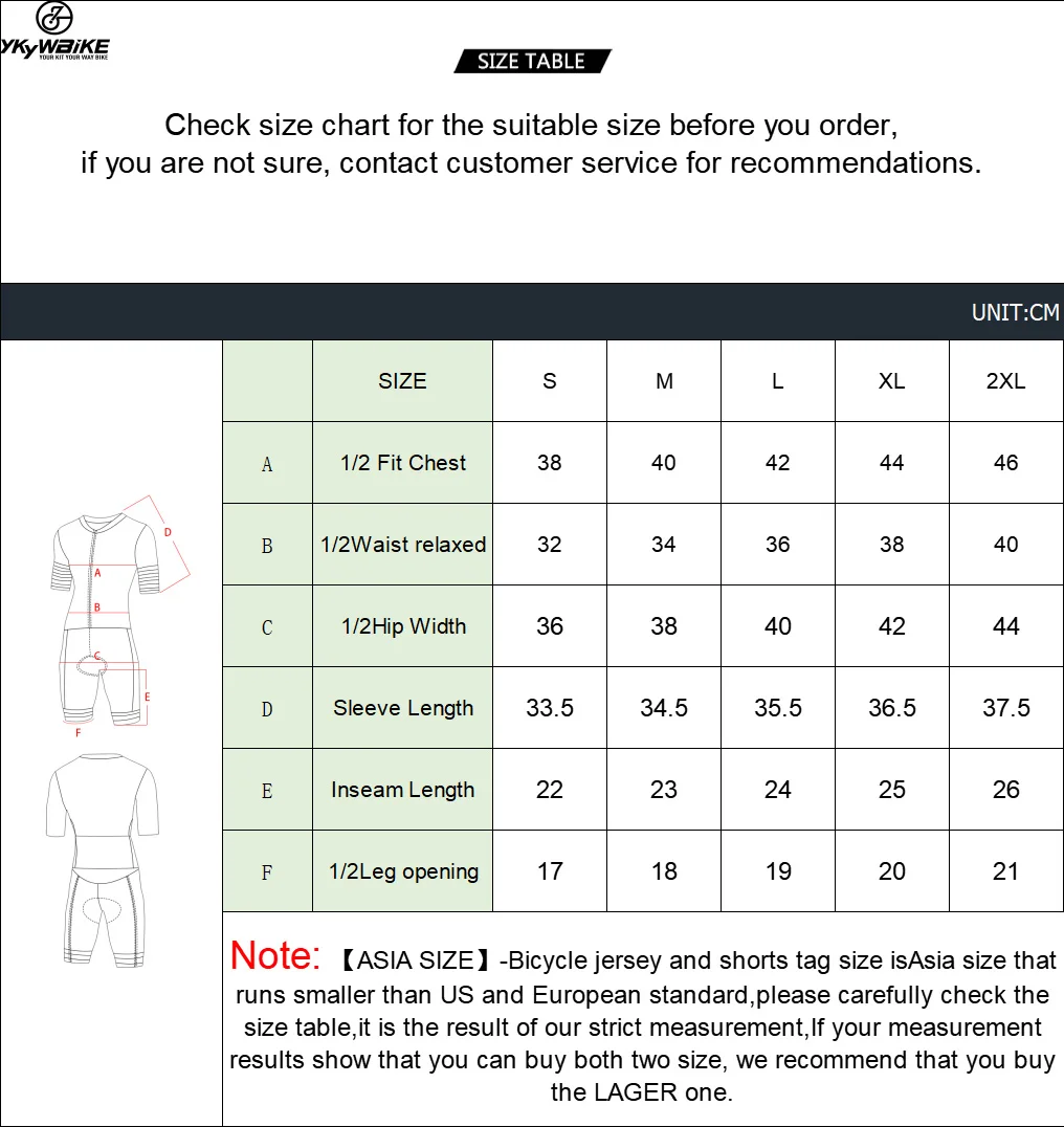 YKYWBIKE Man\'s Cycling Triathlon Skinsuit Outdoor Sports Pro Race Cycling Clothing Set Road Bicycle Short Sleeve One-piece Tight