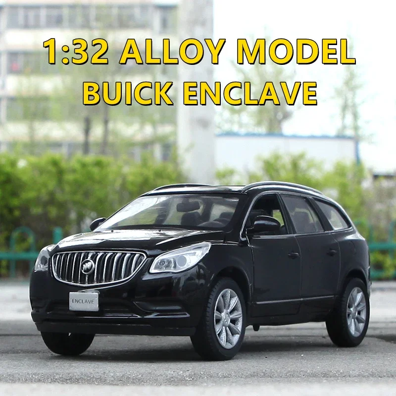 1:32 Buick Enclave SUV Alloy Car Model Diecast Metal Toy Vehicles Car Model Sound and Light High Simulation Collection Gift