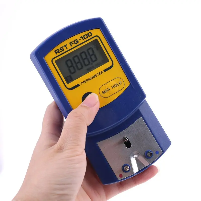 Imagem -03 - Temperatura Termômetro Acessórios Ponta de Solda Tester Temperatura Ferro Medição Precisa para Metal Jóias Elétrica Diy Fg100
