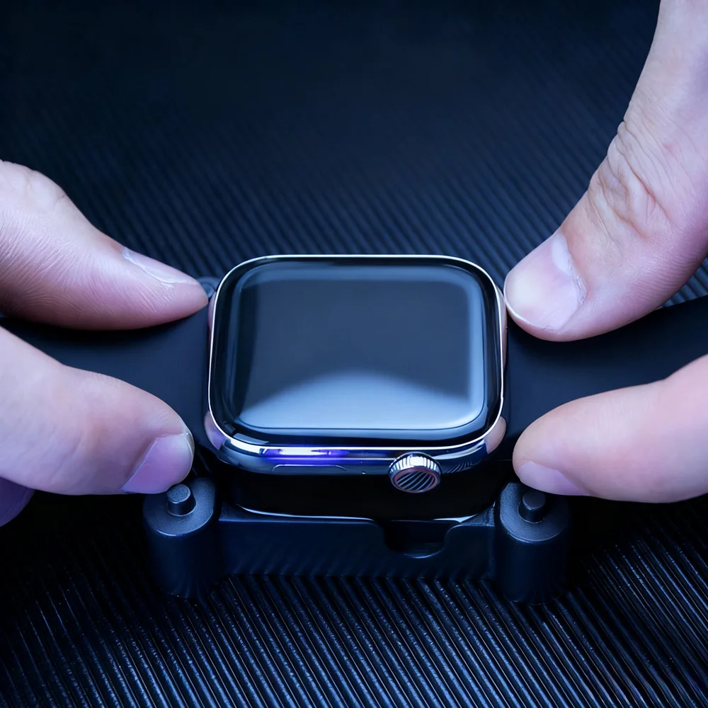 1-5PCS Protezione Dello Schermo Per Apple Watch Serie ultra 3/2 11-10 9-8-7-6 5 Se 49mm 42-46mm 41mm 45mm 40 44mm Strumento di Posizionamento + pellicola