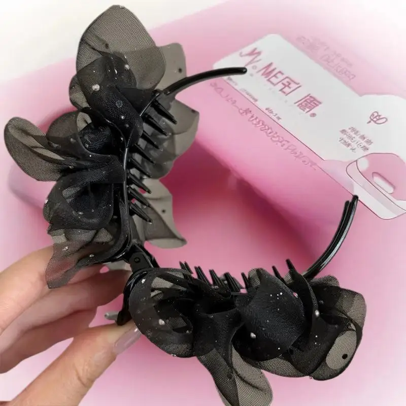 1 قطعة الراقية القمح سبايك Bowknot دبوس الشعر للنساء الجزء الخلفي من رئيس كعكة الذيل كليب جميع الأغراض القرش المشبك