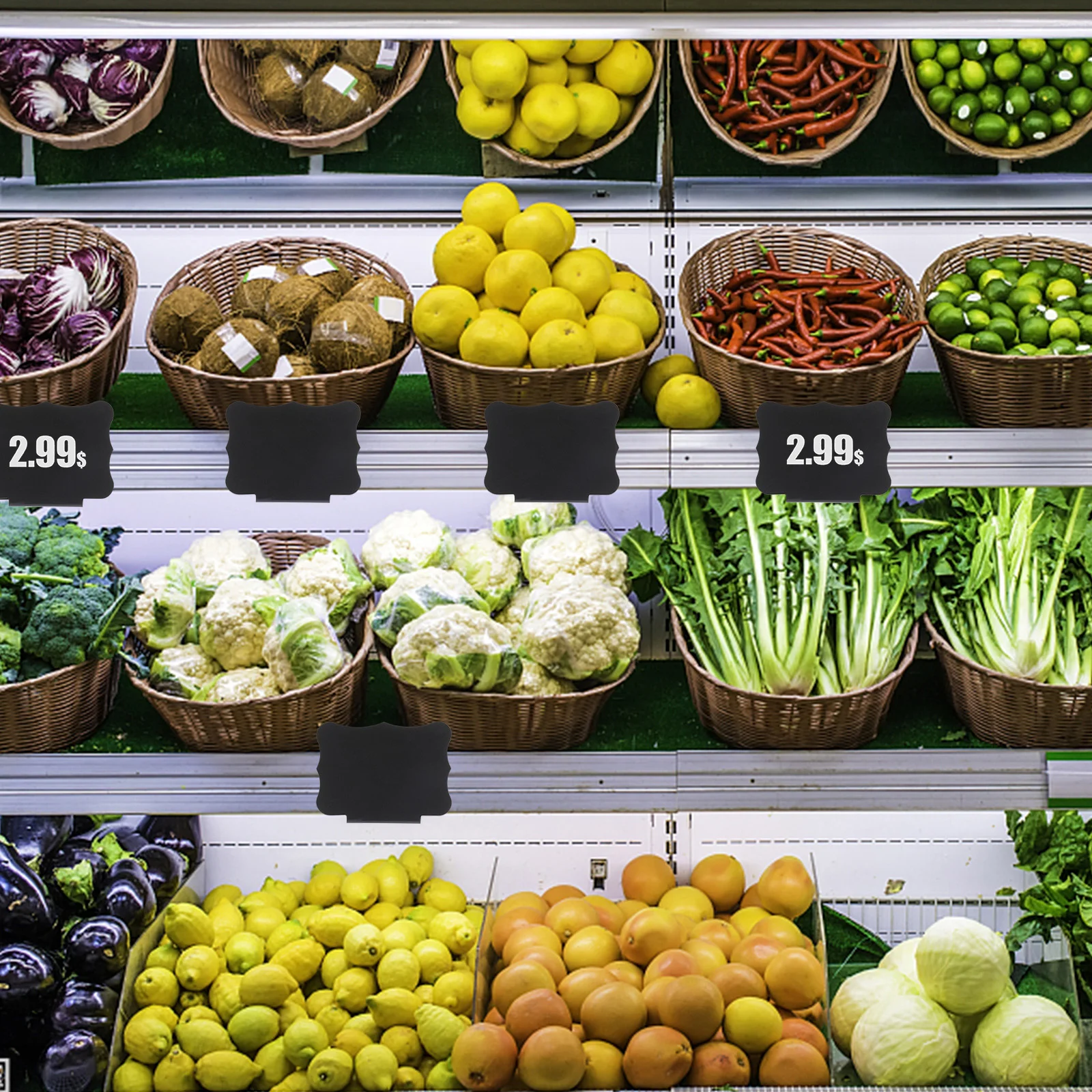 Labels Nameplate Food Basket Clip Mini Defrost Plastic Price Holder Storage Crate