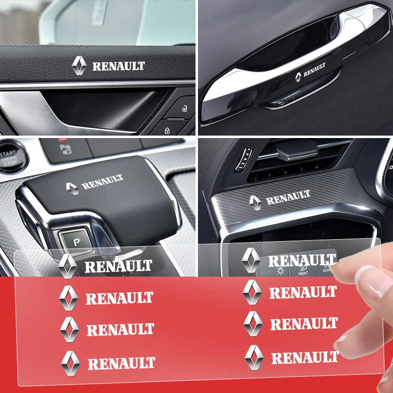 Car Interior Random Sticker Car Goods Car steering wheel Decal For Renault Clio Laguna 2 Megane 2 3 Duster Logan Captur Trafic