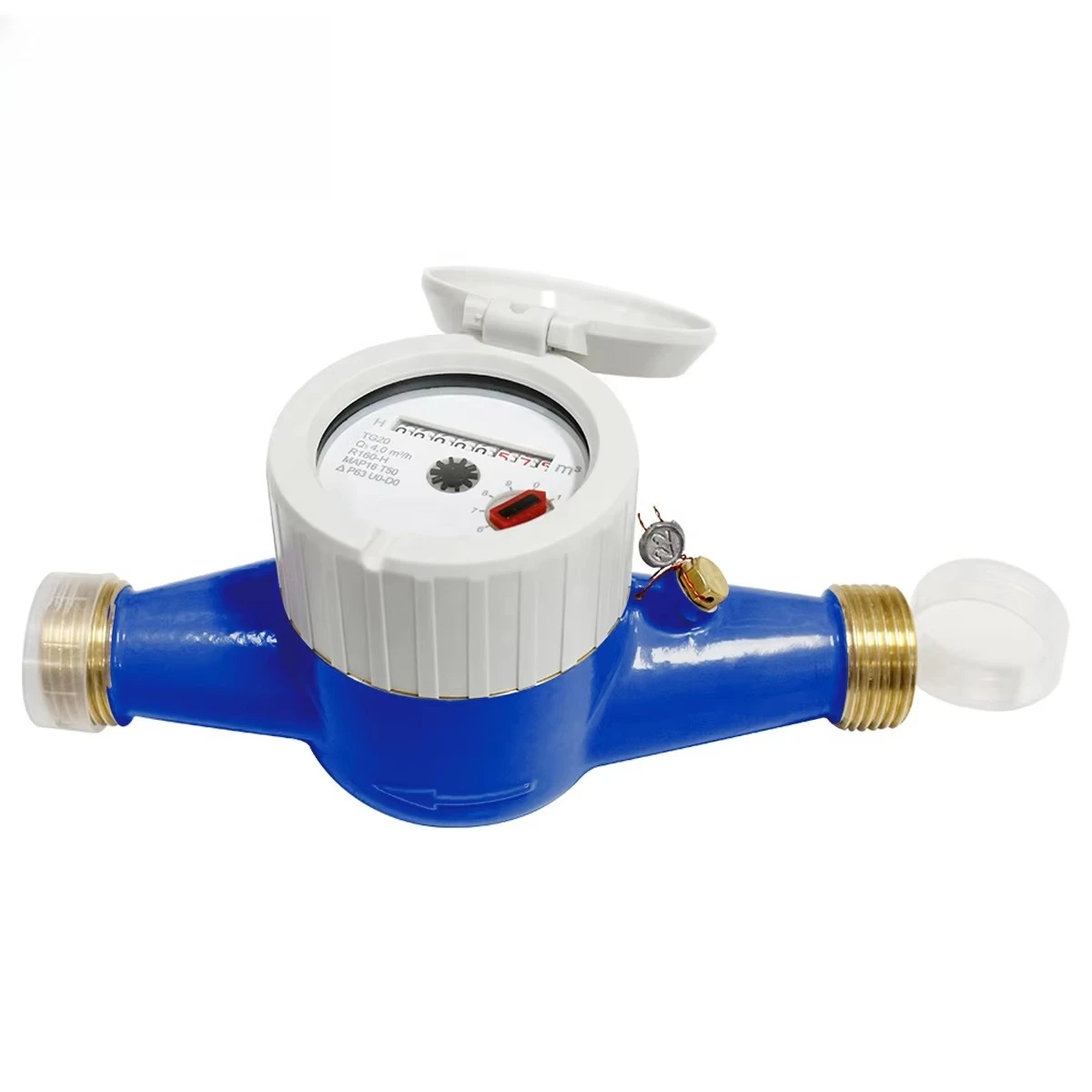 IP68 Copper Seal Stainless Steel Seal Register Cup Multi Jet Dry Type Brass Water Meter
