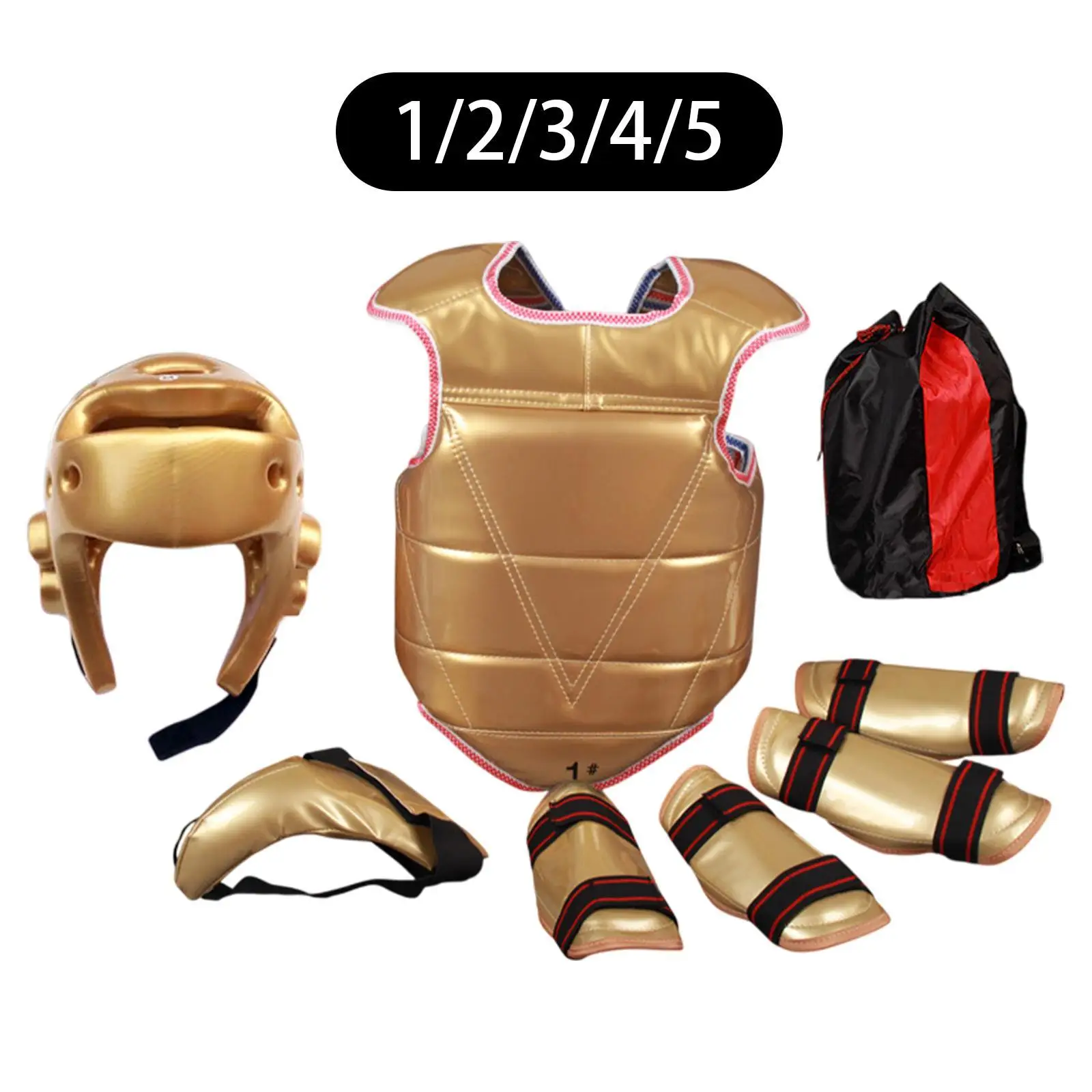 

Boxing Body Protector Set Padded Protective Sleeve Professional Protection Gear for Workout Sanda Grappling Exercise Muay Thai