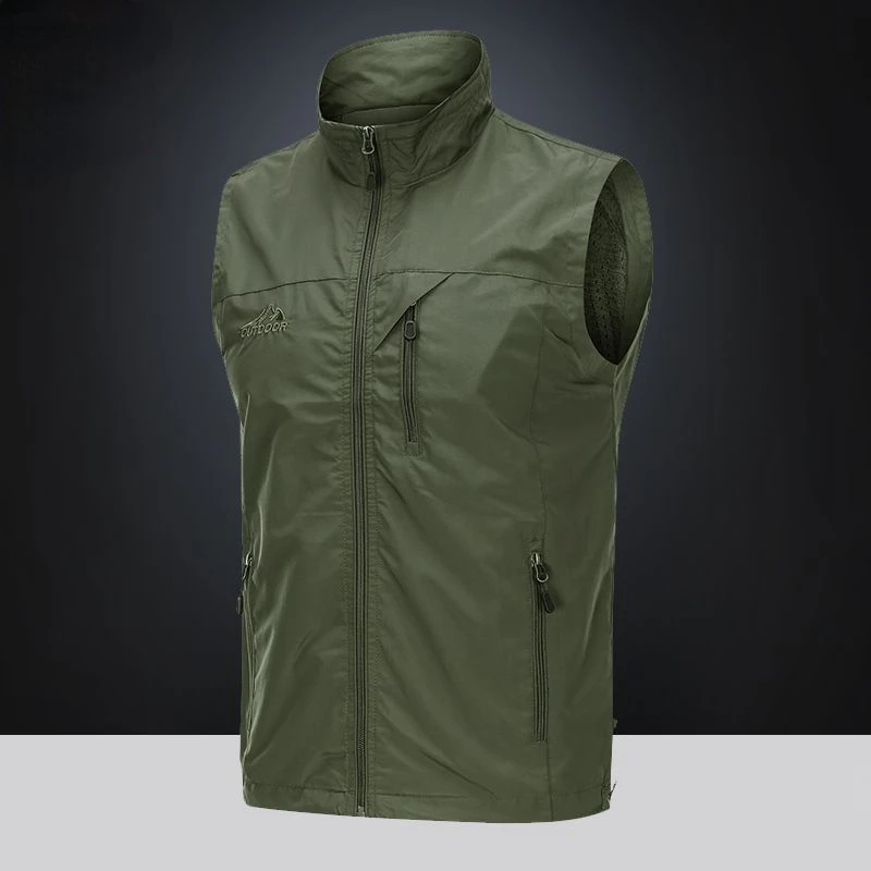 

Autumn Outdoor Casual Vest Men's Thin Section Multi-pocket Custom-made Jacket Oversized Photography Mesh Loose Horse Jacket