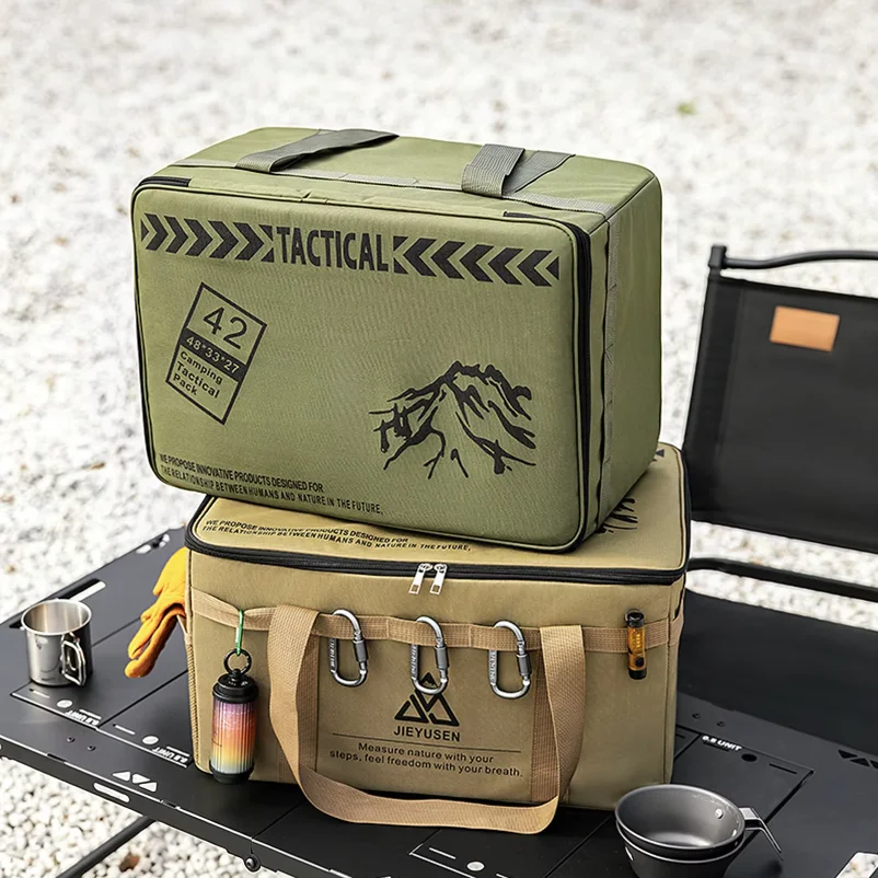 Camping Cooking Organizer - 30/42L Camping Kitchen Organizer Waterproof Oxford