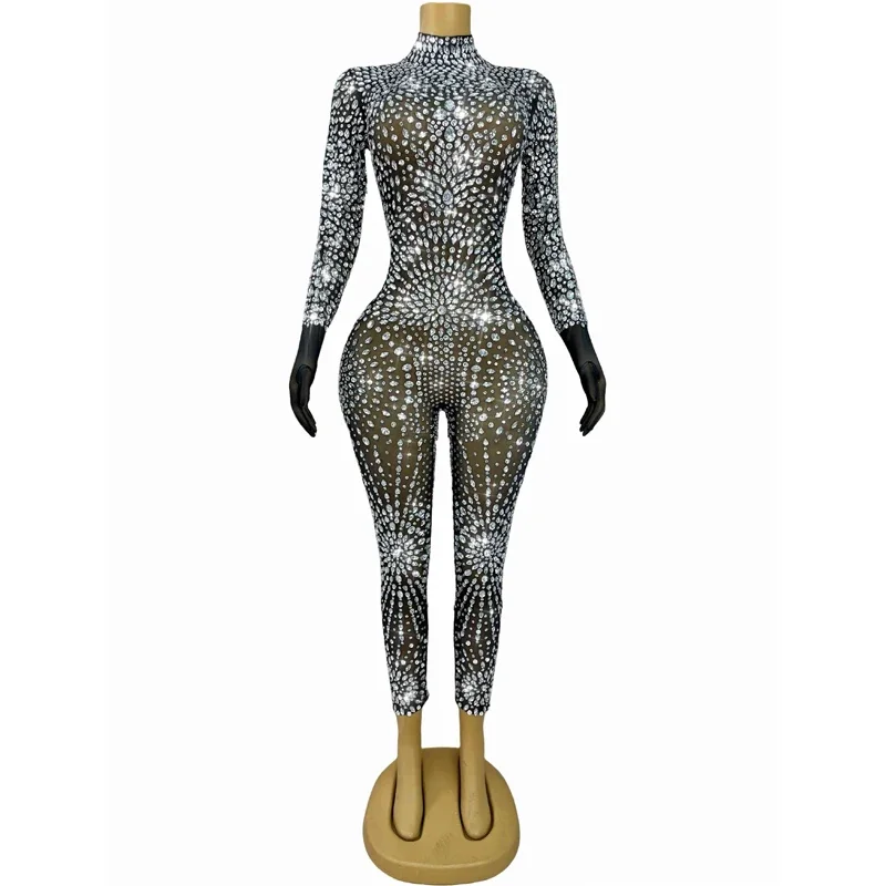 الراين بذلة قفازات مثير شبكة القطب ملابس الرقص النساء ملهى ليلي Dj Ds Gogo زي المرحلة الهذيان الزي