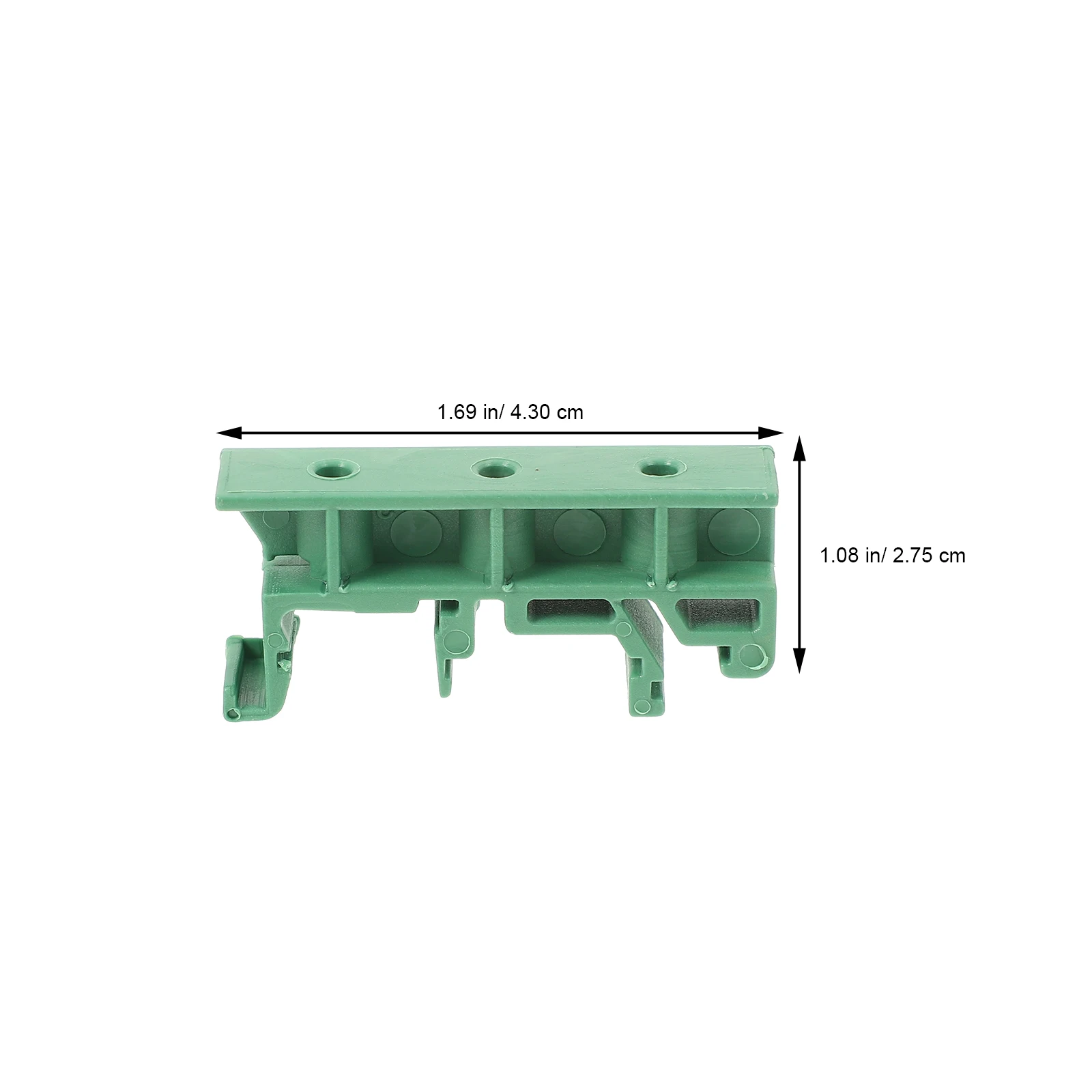 

10 Sets DIN Rail Foot Mounting Brackets Circuit Board PCB Wall-mounted Adapters Plastic for Clips Holders