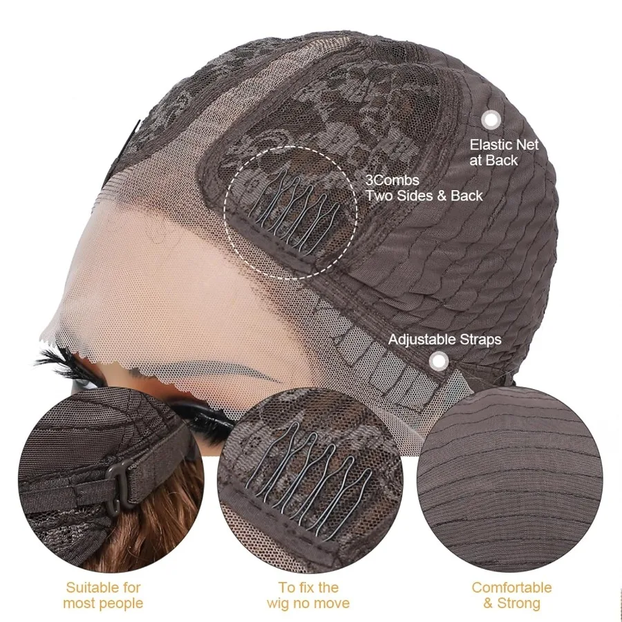 باروكات صناعية طويلة مجعدة للنساء ذوات البشرة السمراء ذات ملمس مجعد عميق وتسليط الضوء على أشقر بطول 30 بوصة مثالية للارتداء اليومي #4