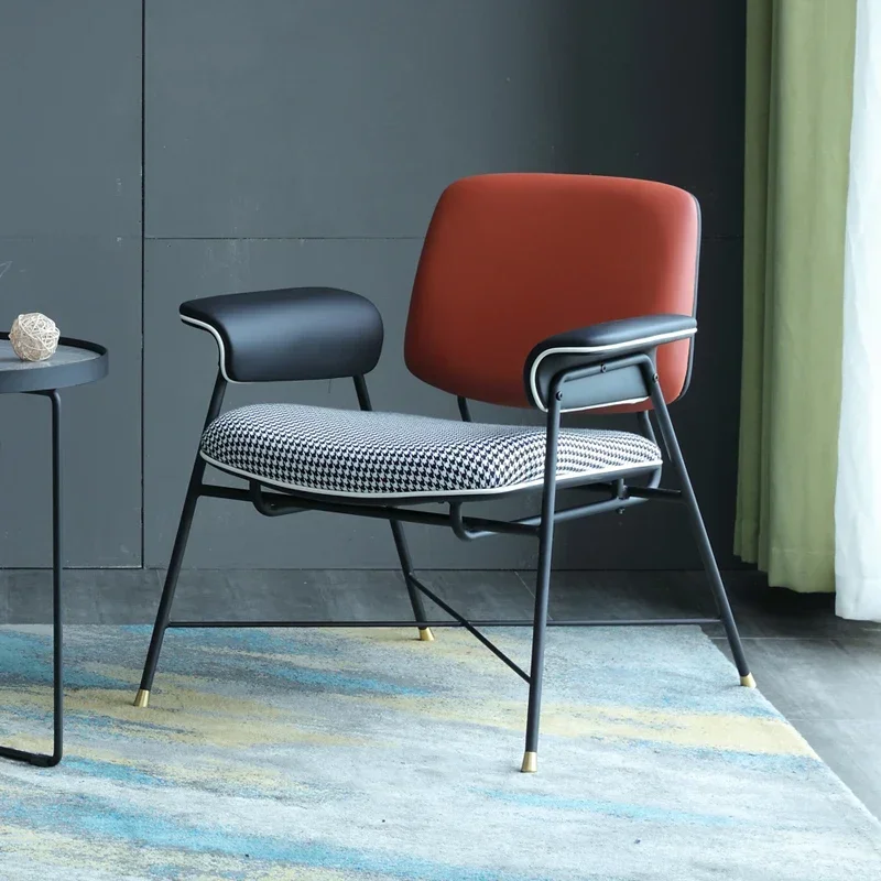 

l # Modern restaurant furniture dining chair metal base PU leather velvet fabric restaurant cafe living room hotel leisure armch