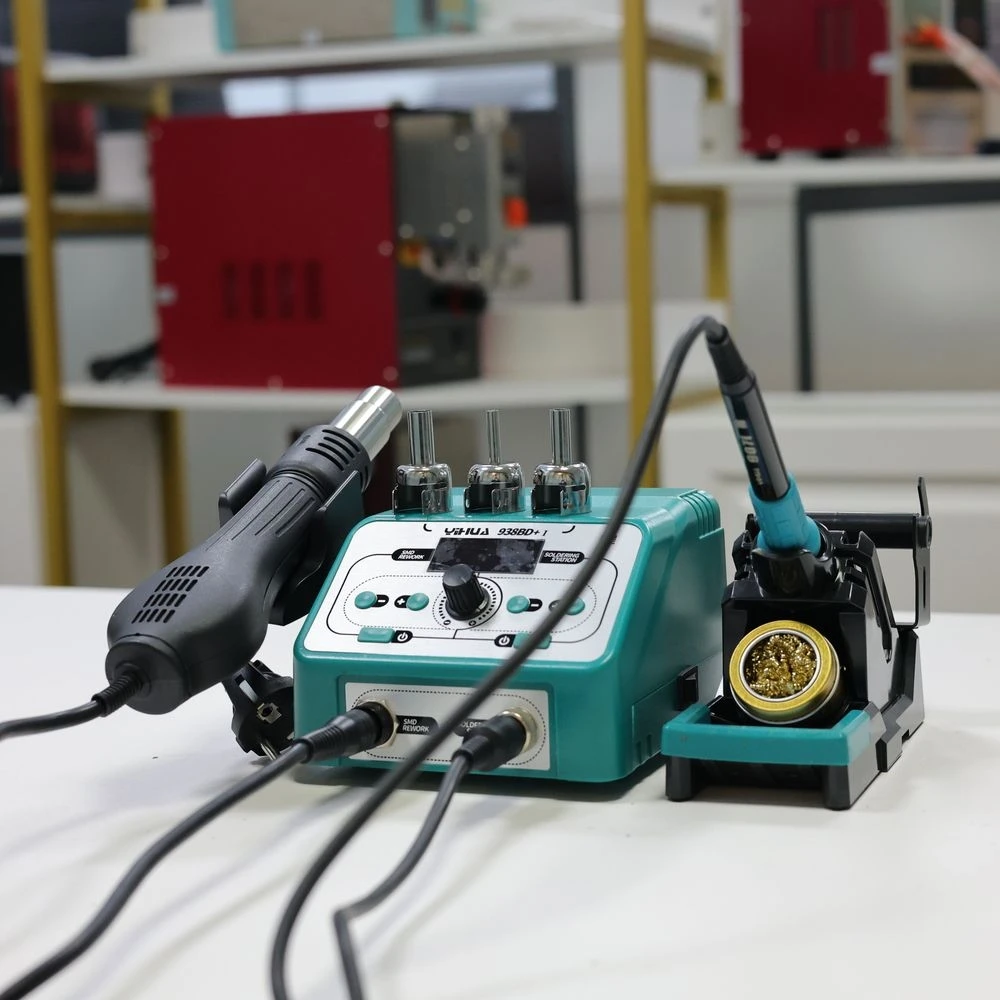 

Multifunctional 938BD+-I Welding Station: Paint Removal, Shrink Tube, and Electronics Repair Tool