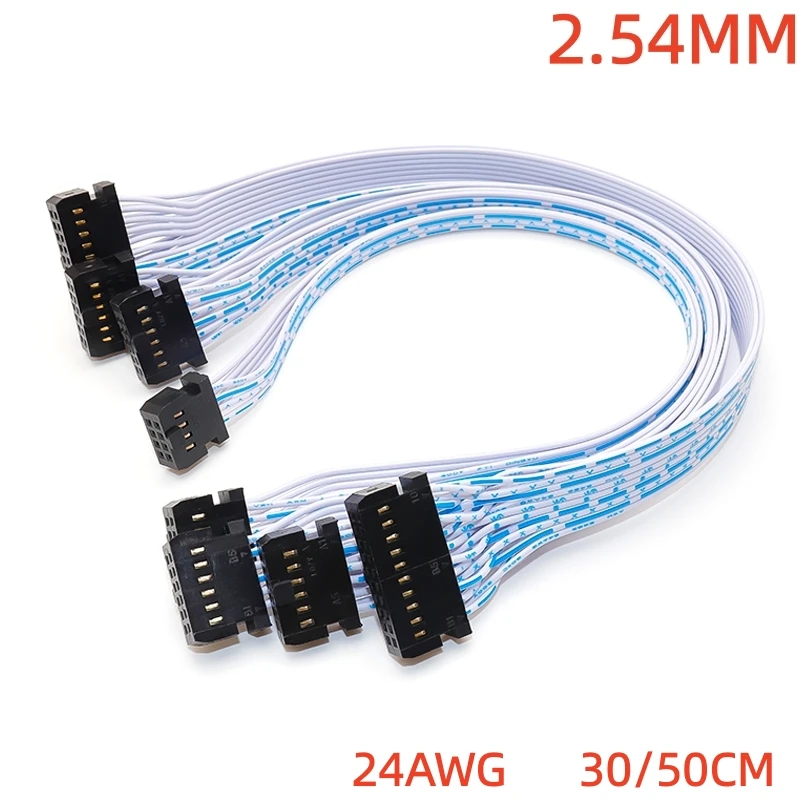 

1PCS Horn plug single head double head gold-plated terminal wire Jane cow 2.54mm co-directional reverse blue and white row 24AWG