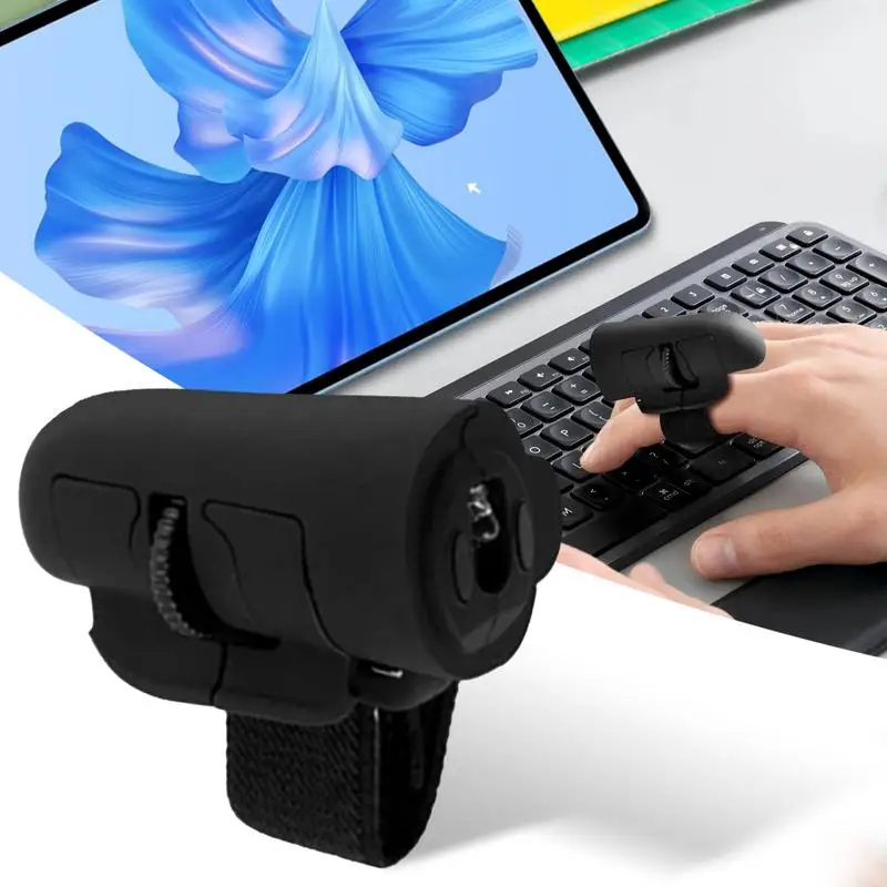 2.4G Mini Wireless Finger Ring Mouse Bluetooth-compatible Optical Control Finger Ring USB Mice Remote Button Clicking