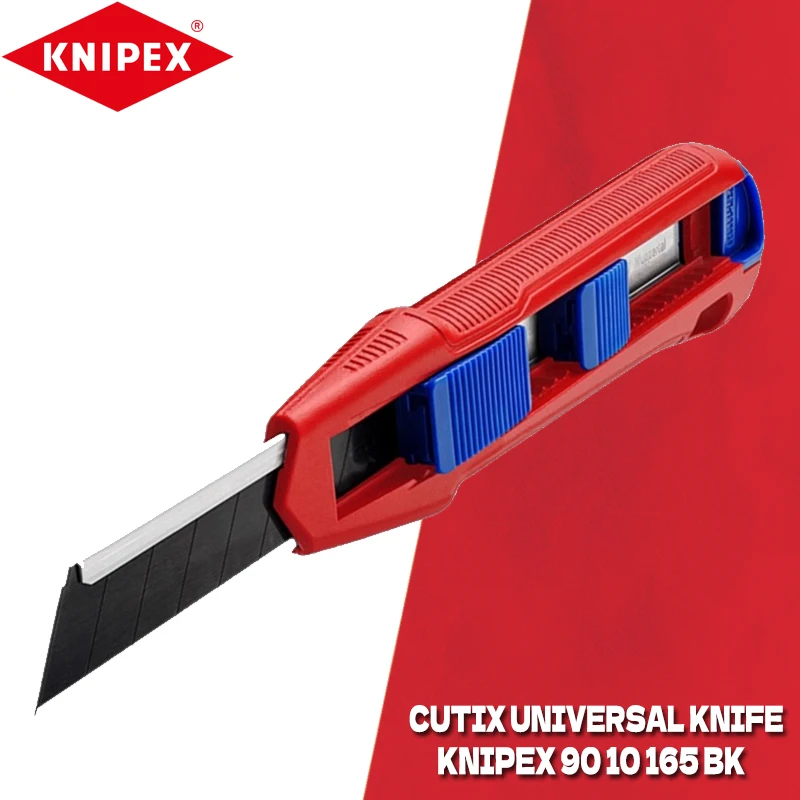 KNIPEX 90 10 165 BK CutiX Universal Knife Suit for Cutting Wallpaper etc Utility Knifves CutiX Universal Knife