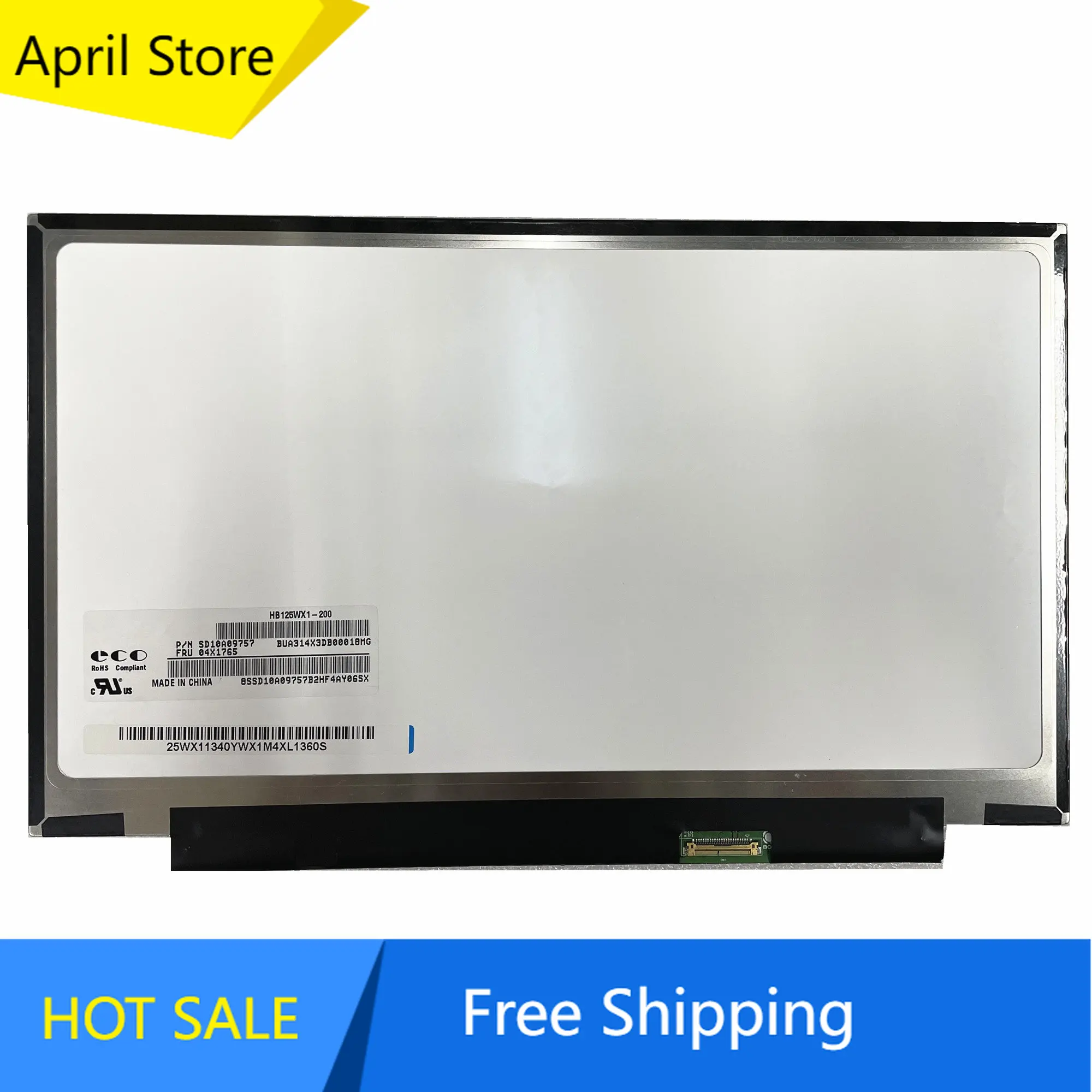 HB125WX1-200 fit M125NWN1 LP125WH2-TPH1 B125XTN01.0 12.5'' Laptop LCD Screen 1366*768 EDP 30 PINS