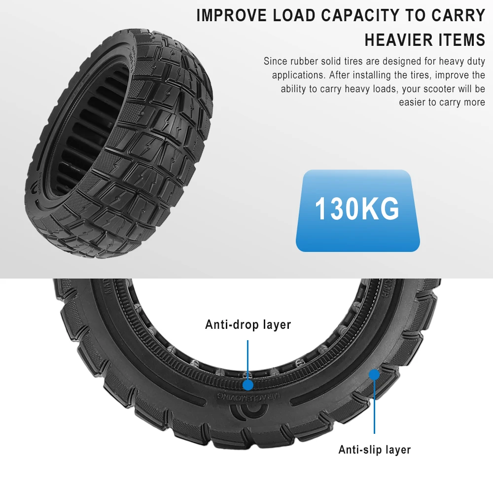 11 Zoll Vollgummireifen für Dualtron Thunder für Kaabo für Zero Scooter 90/65-6.5 Stoßdämpfender Explosionsgeschützter Reifen Zubehör – Detail 8