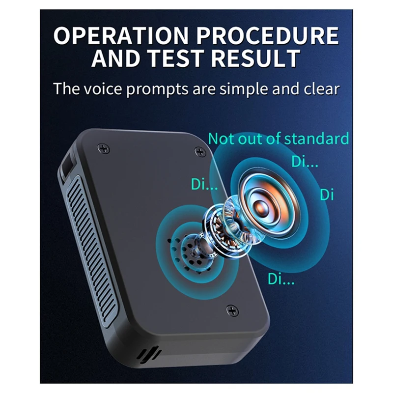 New D1000 Portable Electrochemical Alcohol Tester Voice Report Blowing Drunk Driving Alcohol Tester Alcohol Meter