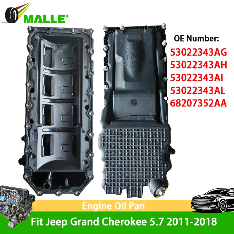 

Engine Oil Pan Parts 53022343AL For Jeep Grand Cherokee 5.7L 2011-2018 Dodge Durango 53022343AG 53022343AH 53022343AI 68207352AA