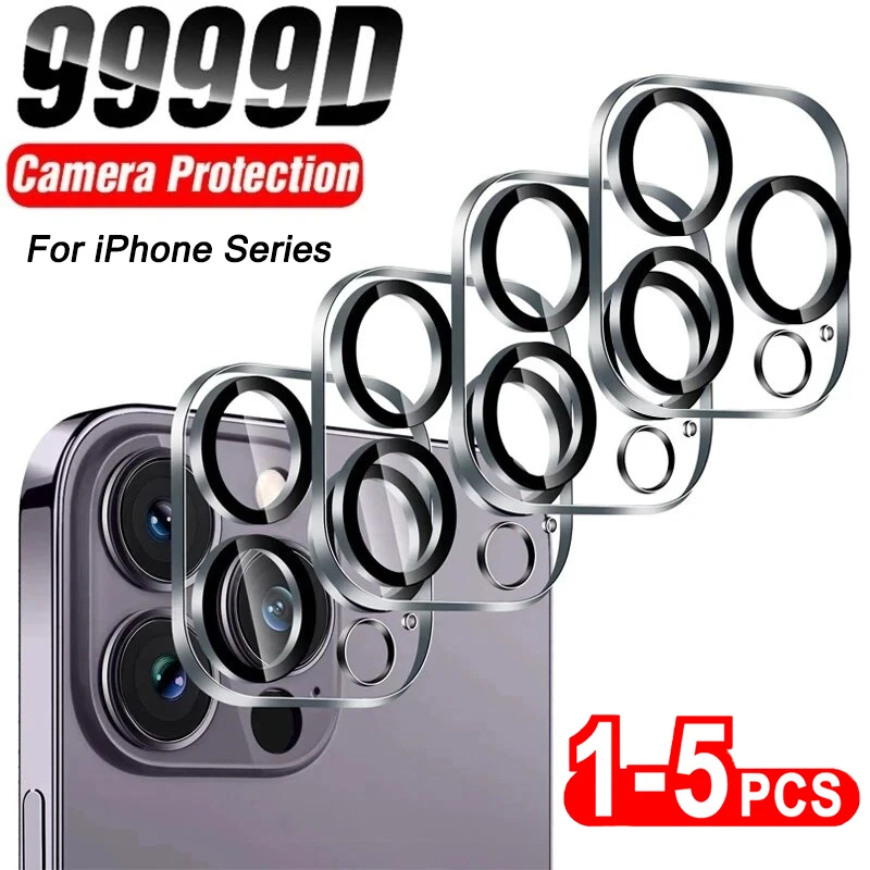 5PCS Back Camera Glass Protectors for iPhone 16 Pro Max 15 Pro 14 Plus Lens Protective Glass for iPhone 13 mini Rear Camera Film