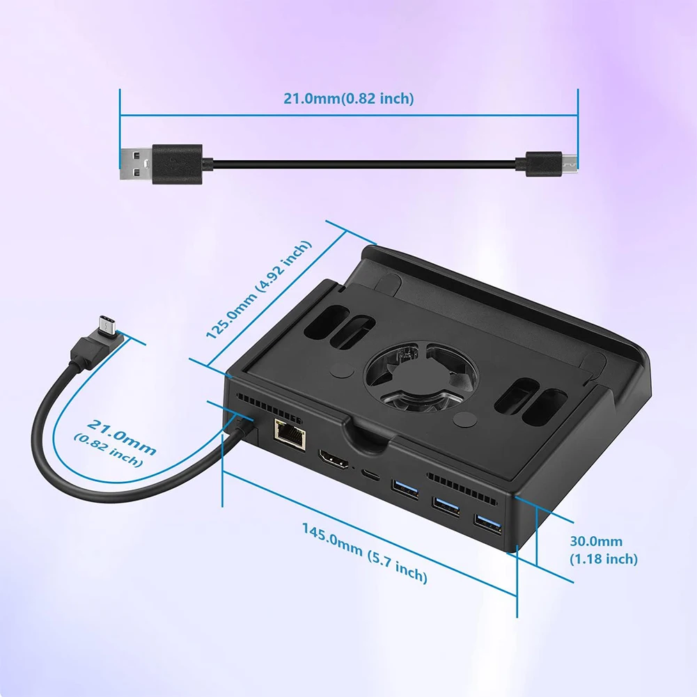 Основание охлаждающего вентилятора для коммутатора 2, док-станция для консоли, охлаждающая подставка, универсальная база 4 к/60 Гц, станция расширения HUB для Switch 2