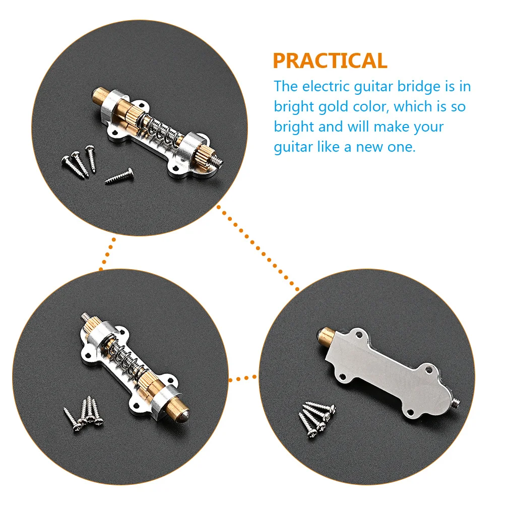 

Electric Guitar Bridge Saddle Bridges Durable Metal Accessories Guitars Tremolo System Useful