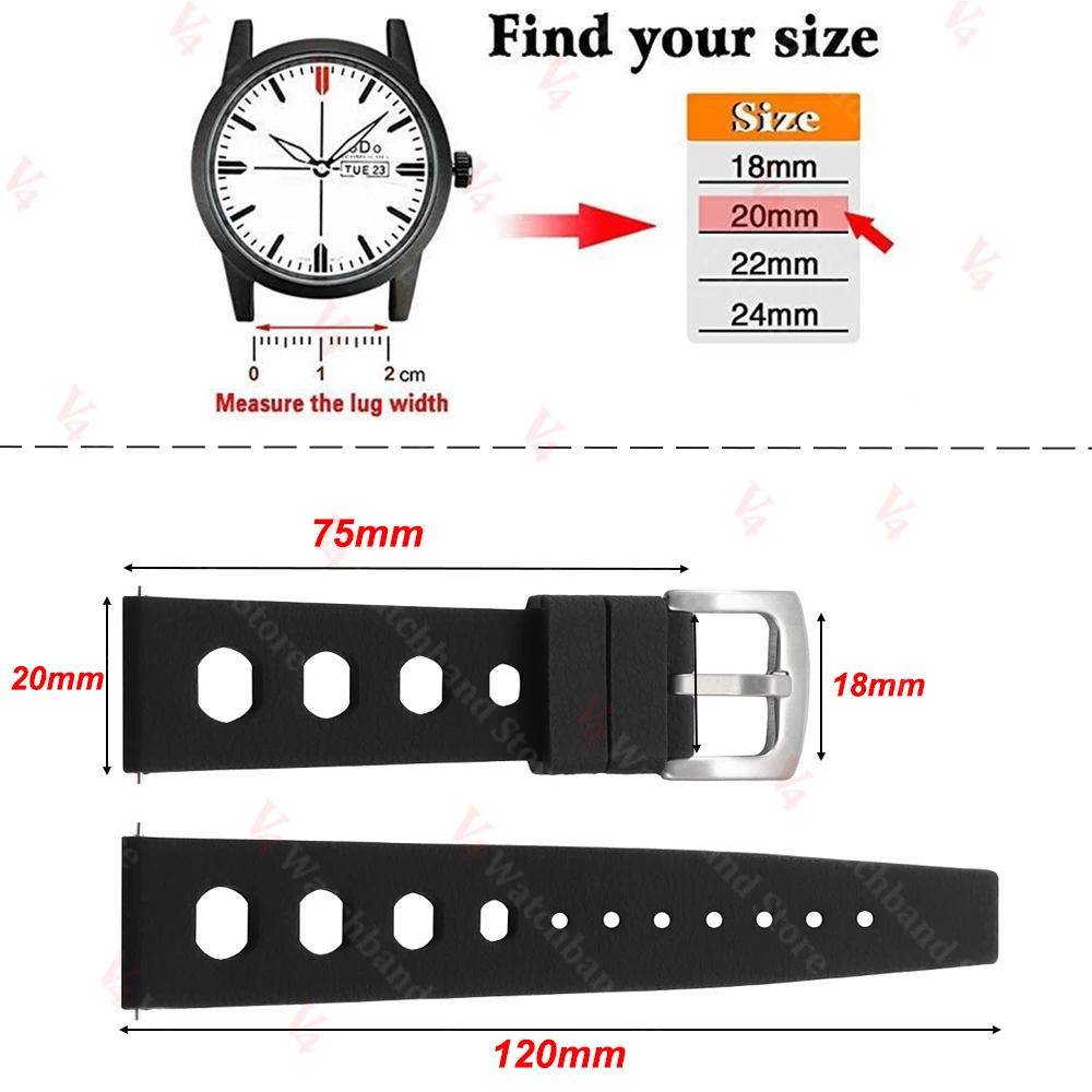 الاستوائية المطاط حزام ل أوريس ل Seiko للمواطن الإفراج السريع حزام (استيك) ساعة 20 مللي متر 22 مللي متر جديد الاستوائية حزام ساعة ذكية حزام