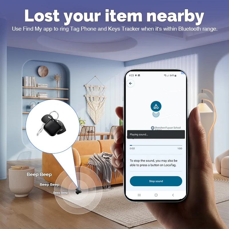 Picture 4: New Mini Tracking Device For Google Find My Key Smart Tag Finder Pet Car GPS Lost Tracker Smart Bluetooth Tracker Android System