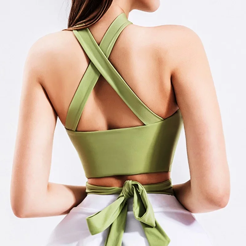 

Women Sports Bra Gym Fitness Underwear Camis Sexy Strappy Yoga Crop Top Bras Home Running Vest Gym Shirt Sportswear
