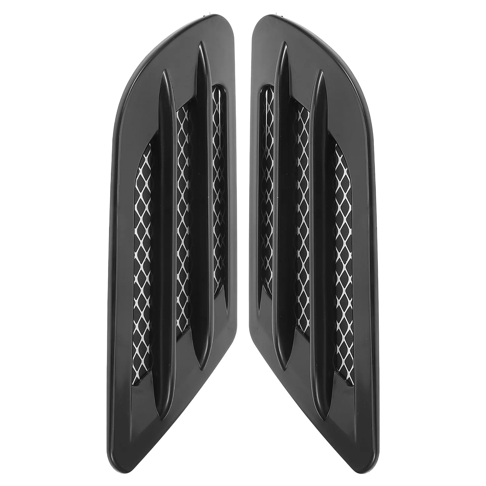 

Shark Car Sticker Black Pair Hood Vent Stickers Air Intake Decor Decal Auto Accessories For Cars Trucks