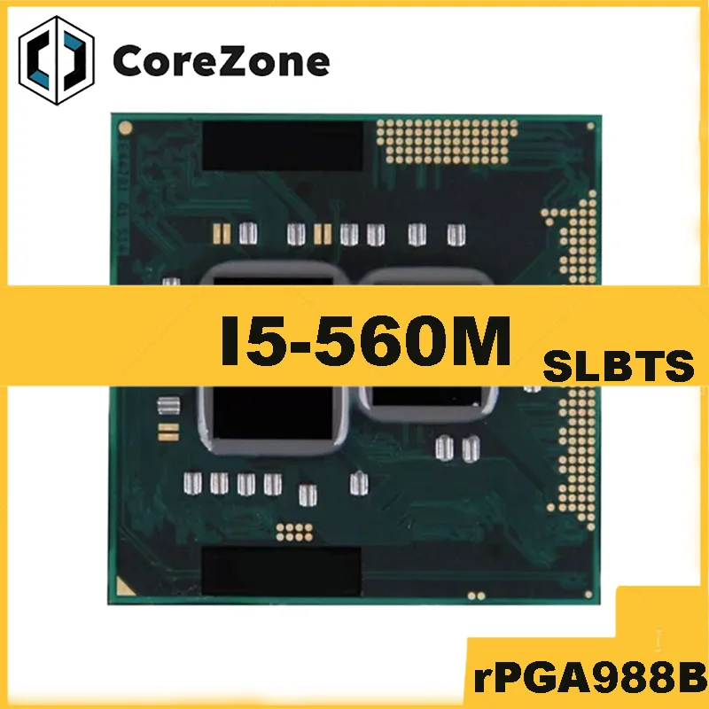 Core i5-560M i5 560M SLBTS 2,6 GHz processeur d'unité centrale double cœur à quatre threads 3W 35W Socket G1 / rPGA988A