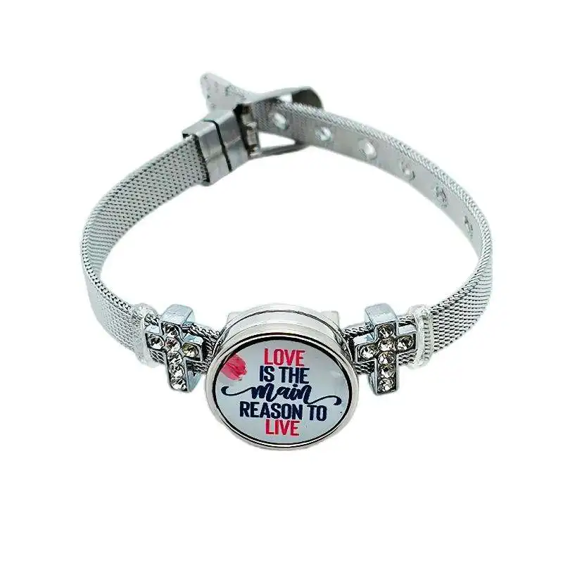 20pcs/Lot Custom LOVE Shape Bracelets Sublimation Bracelet blanks with Removable Button for Heat Press