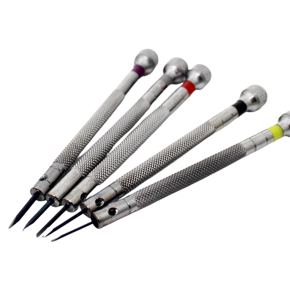 High Carbon Steel 0.6mm-2.0mm Watchmakers Precision Screwdrivers Watch Glasses Flat Blade Small Accessories Repair Screwer Tools