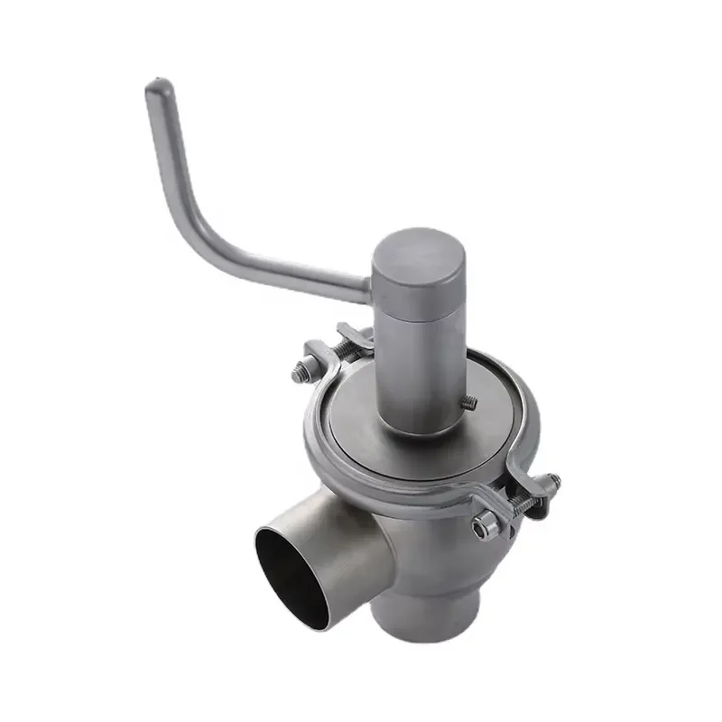 304 316L Stainless Steel Manual Globe Valve Sanitary Butt Weld End Directional Control Diversion Valve for Industrial