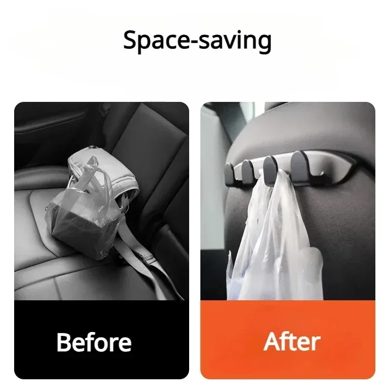 Eary 2PCS Car Purse Hook for Tesla Model 3/Y/S  Headrest Hooks Car Accessories Interior Holders Universal Car Back Seat For Bags