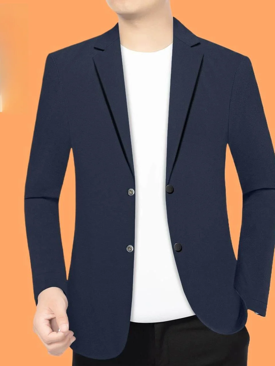 

Slim Fit Men's Jaet Thin Casual Suit Spring Autumn New Sle Lightweight Mens Outerwear Single Breasted Polyester Fiber