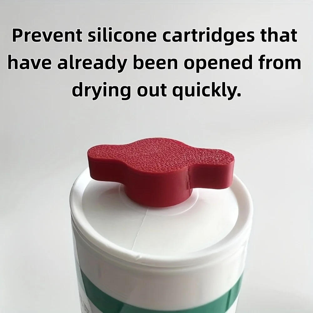 Silicone Caulk Cap Inner Cone Design Fits Standard Caliber Sealant Cartridge Prevents Opened Tube Drying