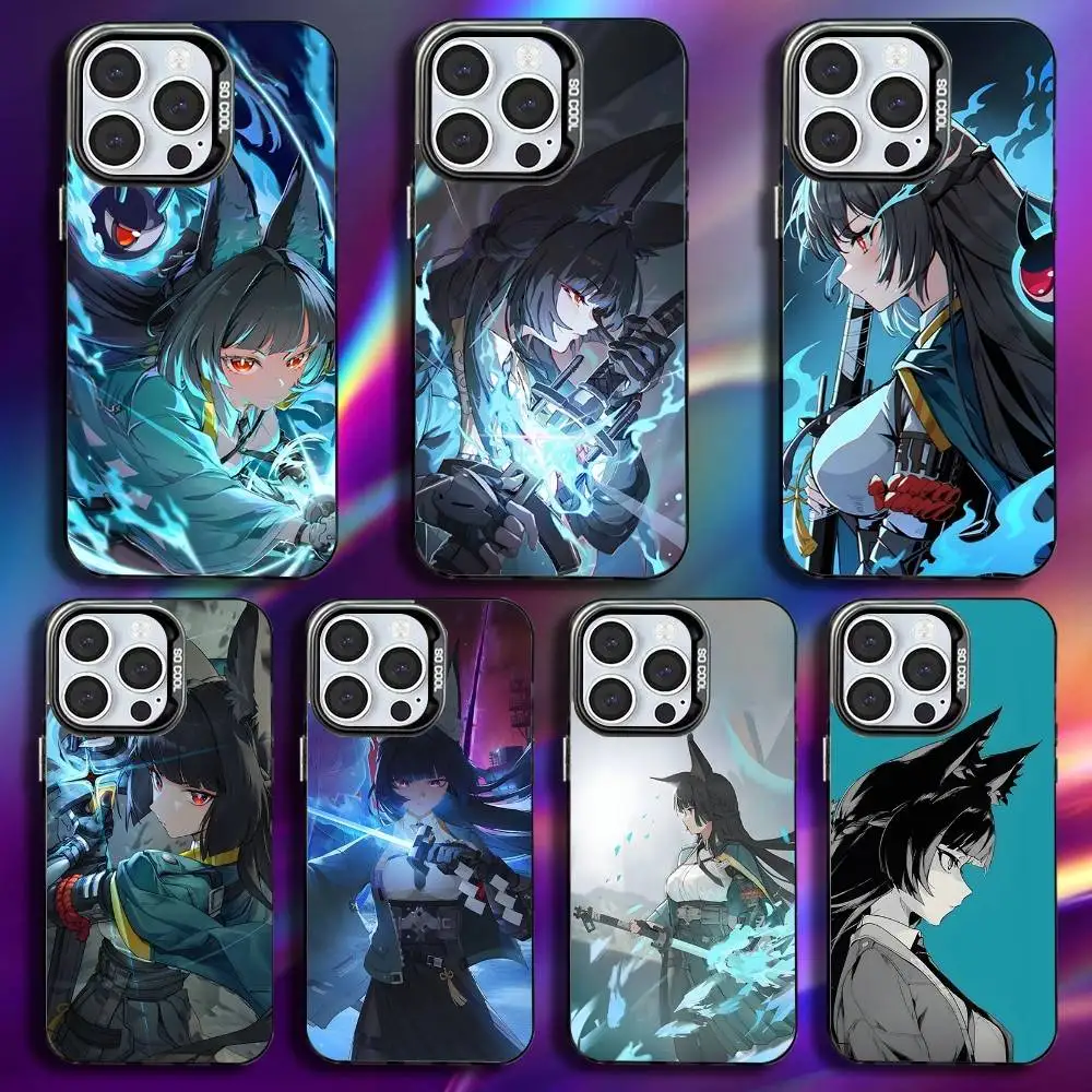 

Miyabi Hoshimi ZZZ Phone Case For iPhone 16,15,14,13,12,11,Pro,Max,Plus,Mini,XS,SE Anti Fall Black Matte Hard Bumper