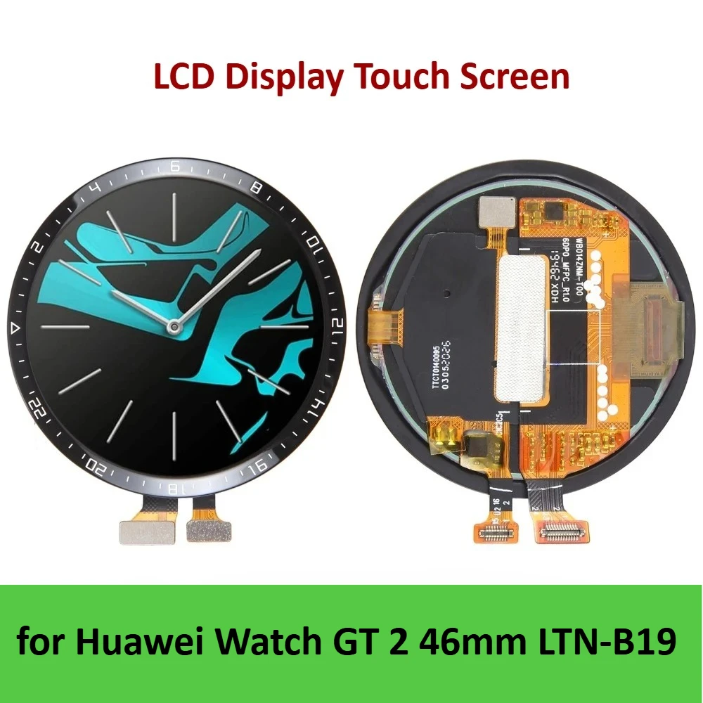 

Для Huawei Watch GT2 ЖК-дисплей, ремонт сенсорного экрана, запасная часть 46 мм с дигитайзером, полная сборка, ЖК-экран для часов