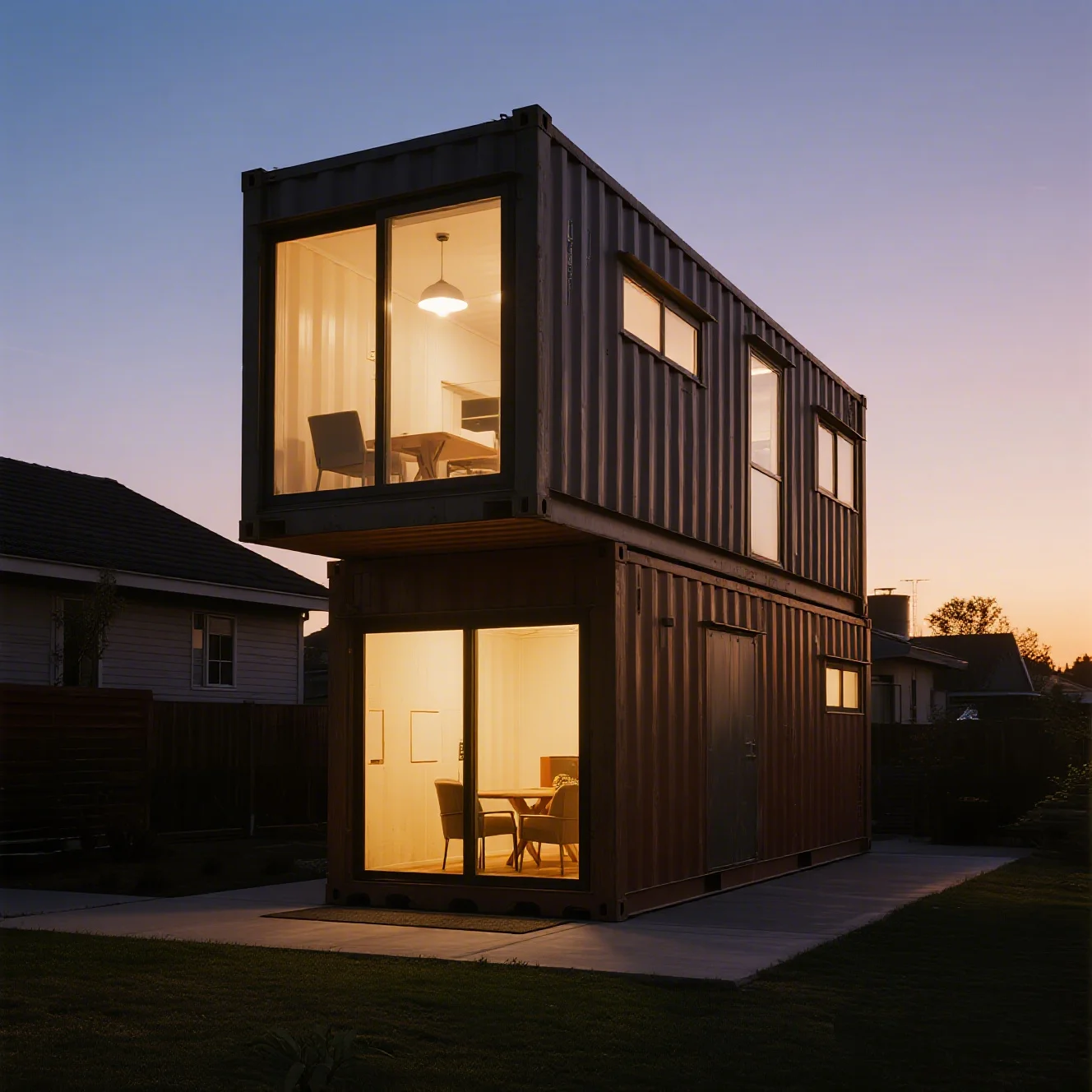 

20FT/40FT Modern Folding Expandable Prefabricated Container House - 2-3 Bedrooms Villa Style Granny Flat for Commercial Shop Use