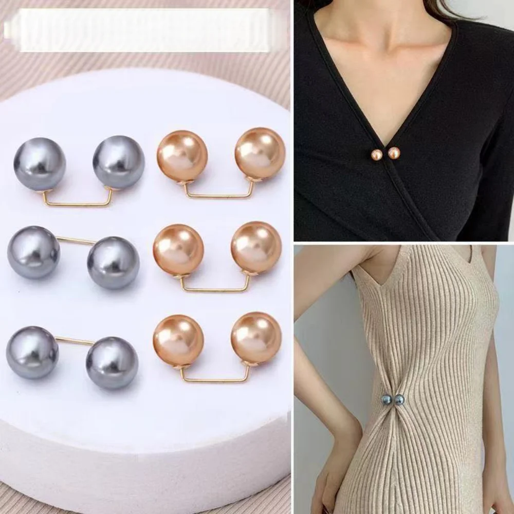 1/3/6pcs Anti-exposure Clothing Brooch Waist Cincher, Minimalist Clothing Fixing Pin, Versatile Decorative Pin