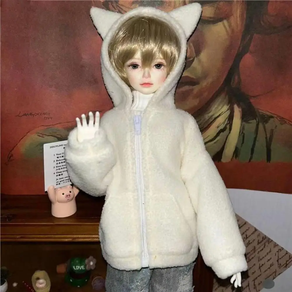 패션 인형 플러시 후드티 수제 DIY 액세서리 후드티 스커트 세트 캐주얼 의류 1/3 1/4 1/6 BJD 30/45/60cm 인형용