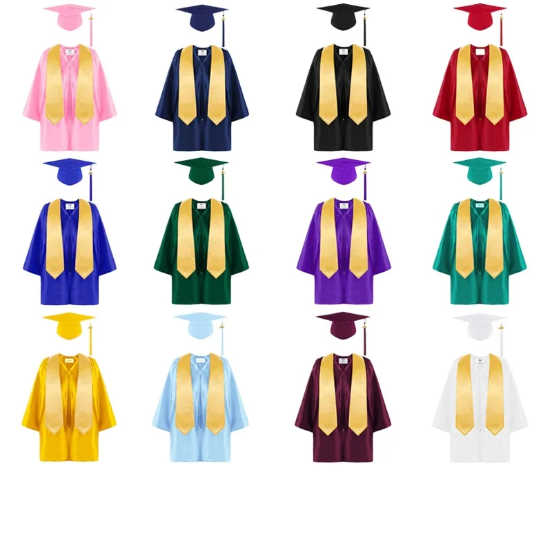 

Детский выпускной комплект, академическое платье для детского сада, вязаный костюм бакалавра, церемониальное платье