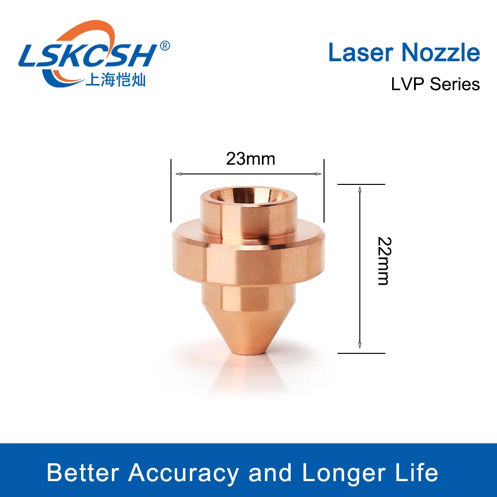 

10Pcs/lot LVP D22 H23 single-layer cutting nozzle high-speed cutting of high quality copper for laser accessories