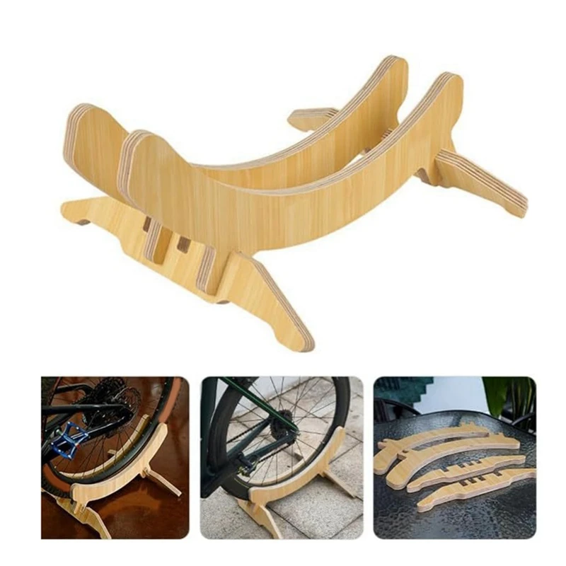 Wood Bicycle Display Rack Multi-Slot Adjustment Display Stand Mountain Bike Road Placement Bike Wooden Parking Bracket