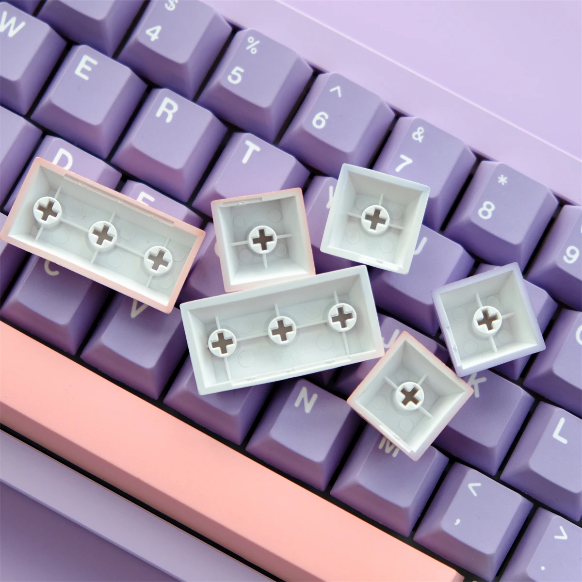 129 مفتاحًا GMK لافندر أغطية مفاتيح الكرز الشخصي PBT 5-Side Dye Sublimation GMK Keycap للوحة المفاتيح الميكانيكية MX Switch