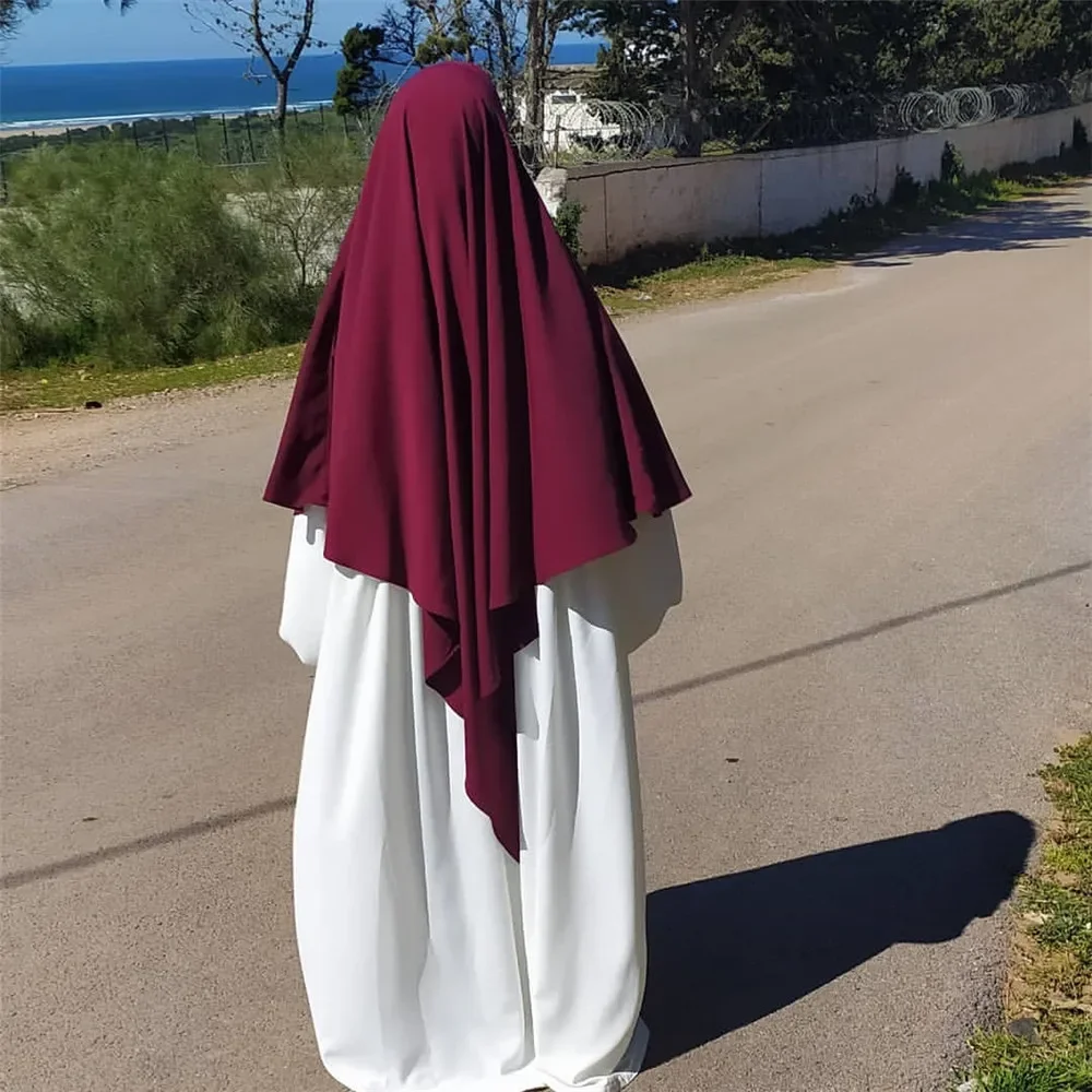 Longue Écharpe de Prière Islamique pour Femme Musulmane, Hijab, Eid Ramadan, tiens imar Saoudien Arabe, Grande Écharpe de Sauna, Niqab Intérieur ab, Robe Abaya du Moyen-Orient