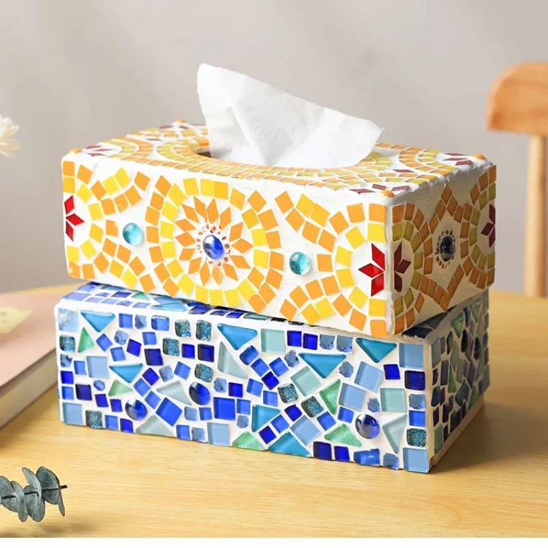 DIY Tissue Box Dekoration Modell Kits Benutzerdefinierte Mosaik Handwerk Kreative Handgemachte Eltern Kind Interaktive Kreative Geschenk