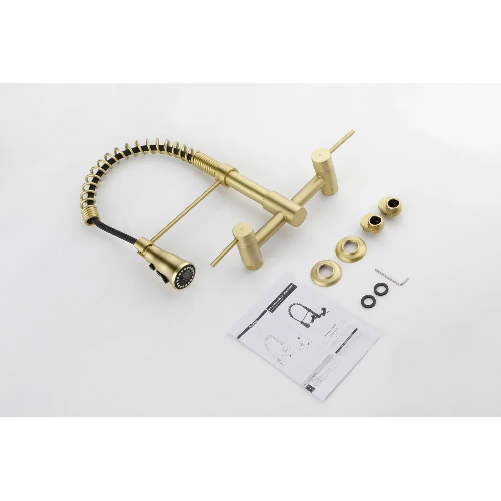 3 Functions Wall Mounted Bridge Kitchen Faucet