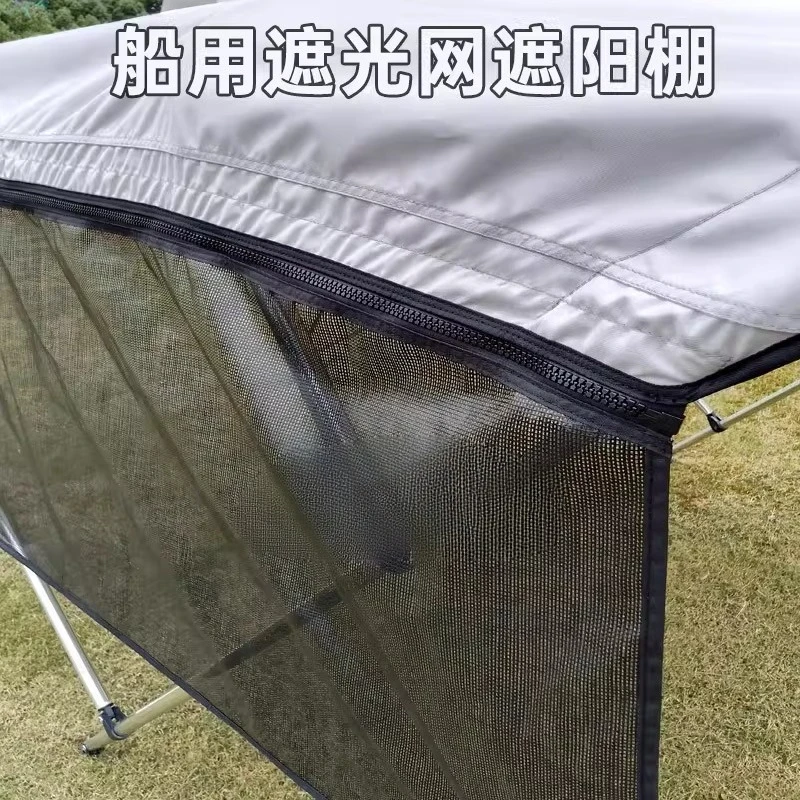 Boat Canopy Bimini Top Aluminum Tube Add Sidewalls Sun Shade for Boats Customized Size 3 Bow Bimini Top